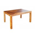 Masívny obdĺžnikový jedálenský stôl Massive z palisandrového dreva s rovnými líniami v teplej hnedej farbe s prírodnou kresbou dreva