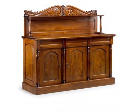 Rustikálny luxusný príborník M-VINTAGE z mahagónového dreva s ornamentálnym vyrezávaním 170cm 