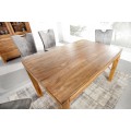 Vidiecky obdĺžnikový jedálenský stôl Massive zo svetlého palisandrového dreva s prírodnou kresbou 120 cm