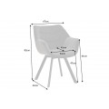 Dizajnová otočná čalúnená stolička Antik s prešívaným zamatovým poťahom a kovovými nožičkami 67 cm