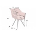 Dizajnová stolička Antik staroružová