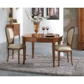 Luxusná rustikálna jedálenská stolička Heriss s béžovým čalúnením z masívu 104 cm 