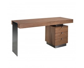 Moderný hnedý kancelársky stôl Vita Naturale s piatimi zásuvkami 160cm
