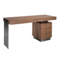 Luxusný kancelársky stôl Vita Naturale z dreva s orechovým dyhovaním v prírodnej hnedej farbe