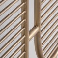 Luxusný dizajnový paraván Koloa z kovovej konštrukcie zlatej farby s dvoma zabudovanými zrkadlami 220cm 