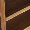 Luxusný moderný konzolový stolík Elmond s dvomi policami z bukového dreva v prírodnej svetlej hnedej farbe 140 cm