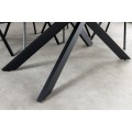 Moderný rozkladací obdĺžnikový jedálenský stôl Tramontana s prekríženými nožičkami a antracitovou čiernou vrchnou doskou 160 cm