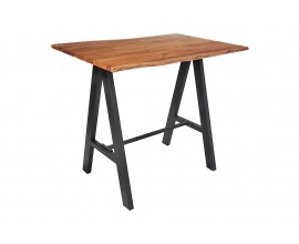 Industriálny drevený barový stôl Mammut hnedý 120cm