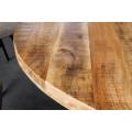 Prírodné hnedé prevedenie vrchnej dosky jedálenského stola Steele Craft z mangového dreva