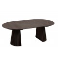 Plne rozložený moderný jedálenský stôl Davidson v tmavohnedom prevedení z dreva