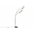 Dizajnová moderná stojaca lampa Five Lights chrómová