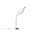 Dizajnová moderná stojaca lampa Five Lights chrómová