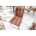 Vintage jedálenská stolička Derris s poťahom z mikrovlákna hnedej farby 87cm