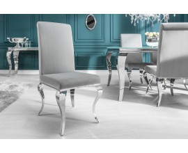 Luxusná jedálenská stolička Modern Barock stieborná
