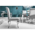 Luxusná jedálenská stolička Modern Barock stieborná