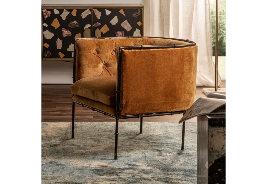 Vintage &scaron;t&yacute;lov&eacute; kreslo Alvaro v pieskovej farbe 69cm