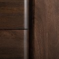 Art deco masívna komoda Craigh tmavohnedé mango 180cm