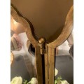 Art-deco závesné trojité zrkadlo Sheley so zlatým rámom 64cm 