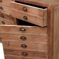 Vidiecka dizajnová komoda Ondine z masívneho borovicového dreva s falošnými zásuvkami 135cm