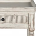Luxusný provensalský príručný stolík Celene rode v béžovej vintage farbe s vyrezávaným zdobením 160 cm