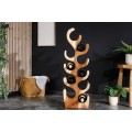 Dizajnový stojan na víno Milena z exotického lakovaného dreva Suar 80 cm