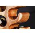 Dizajnový stojan na víno Milena z exotického lakovaného dreva Suar 80 cm