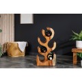 Dizajnový stojan na víno Milena z exotického lakovaného dreva Suar 50 cm