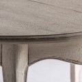 Luxusný rozkladací jedálenský stôl Vinny s vintage nádychom v okrúhlom tvare v provensalskom štýle v bielej farbe