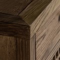 Luxusný orientálny obdĺžnikový trojdverový príborník Verdy z brestového dreva v hnedej medovej farbe 180 cm