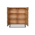 Dizajnová hnedá barová skrinka Timanfaya z dekoratívnou mozaikou z mangového dreva 120 cm