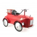 Dizajnová červená retro dekorácia Coche v tvare hasičského auta 72 cm