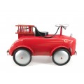 Dizajnová červená retro dekorácia Coche v tvare hasičského auta 72 cm