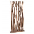 Dizajnový etno paraván Bosque z teakového dreva v prírodnej hnedej farbe