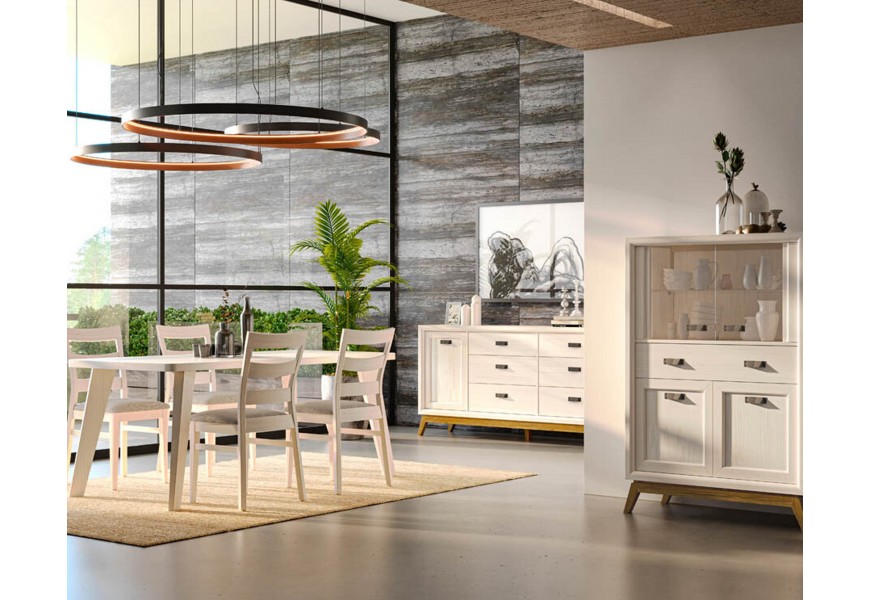 Luxusná moderná jedálenská zostava Rodas z masívneho dreva