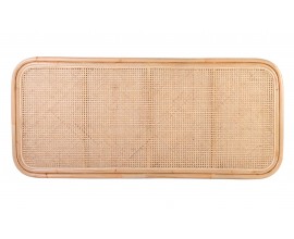 Retro ratanové čelo postele Rotto v svetlej hnedej farbe s viedenským výpletom 165 cm