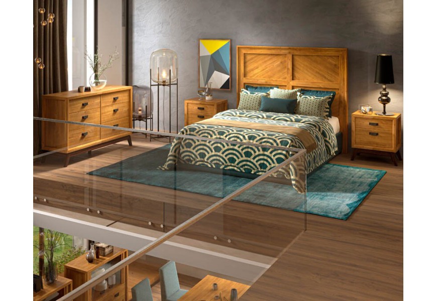 Štýlová spálňová zostava Rodas z masívneho dreva 