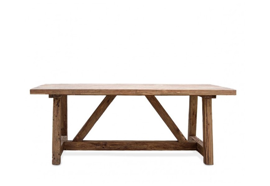 Luxusn&yacute; rustik&aacute;lny mas&iacute;vny jed&aacute;lneks&yacute; st&ocirc;l Orlando v hnedej farbe 250 cm