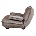 Luxusn&eacute; dizajnov&eacute; čal&uacute;nen&eacute; kreslo Harea s textiln&yacute;m poťahom v hnedosivom odtieni taupe 102 cm