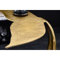 Dizajnový glamour príručný stolík Klimt zlatej farby v tvare chvosta veľryby z kovu 65 cm