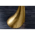 Dizajnový glamour príručný stolík Klimt zlatej farby v tvare chvosta veľryby z kovu 65 cm