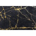 Štýlový glamour obdĺžnikový koberec Tyron v čiernej farbe so zlatými detailmi s dizajnom mramoru 240 cm