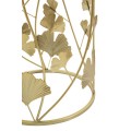 Dizajnová glamour sada príručných okrúhlych stolíkov Natura Elegante so zrkadlovou doskou a zlatou florálnou konštrukciou 55 cm