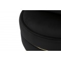 Dizajnové glamour kreslo Prestige čalúnené čiernou látkou v glamour štýle s dvoma vankúšmi 84 cm