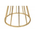 Art deco okrúhly kovový zlatý príručný stolík Clons s nohou z tyčí v tvare presýpacích hodín 80 cm