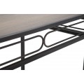 Industriálny obdĺžnikový konzolový stolík Kenton s čiernou kovovou konštrukciou s drevenou hnedou vrchnou doskou 110 cm 
