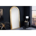 Glamour nástenné zrkadlo Swan so zlatým oblúkovým rámom s vrstveným efektom 160 cm