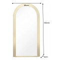Glamour nástenné zrkadlo Swan so zlatým oblúkovým rámom s vrstveným efektom 160 cm
