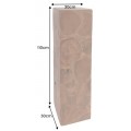 Dizajnový masívny štvorcový dekoratívny podstavec Atlas z teakového dreva v hnedej farbe 110 cm