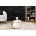 Art deco oválna kovová štruktúrovaná strieborná váza Aleny s kužeľovým vrchom 48 cm