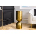 Art deco kovový zlatý okrúhly podstavec na kvety Sola v tvare presýpacích hodín 69 cm